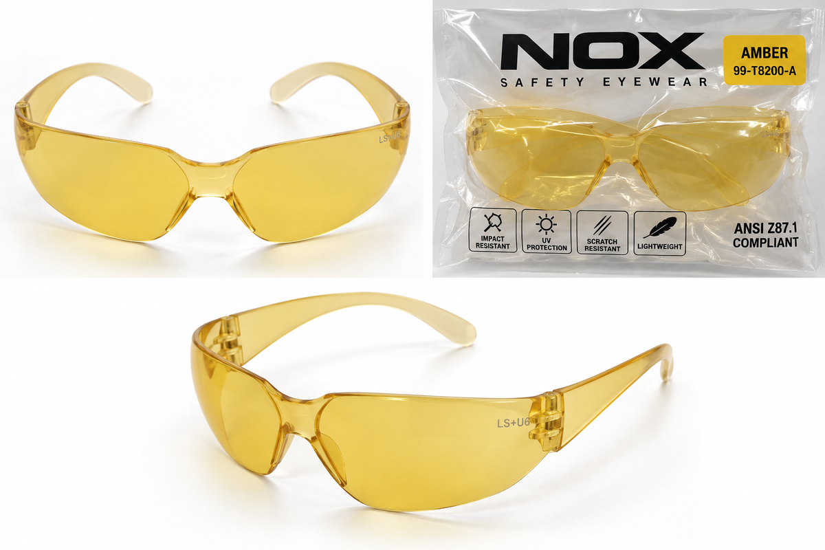 Safety Glasses - Clear Anti-Fog, Dark Anti-Fog, Amber & In/Out Lenses