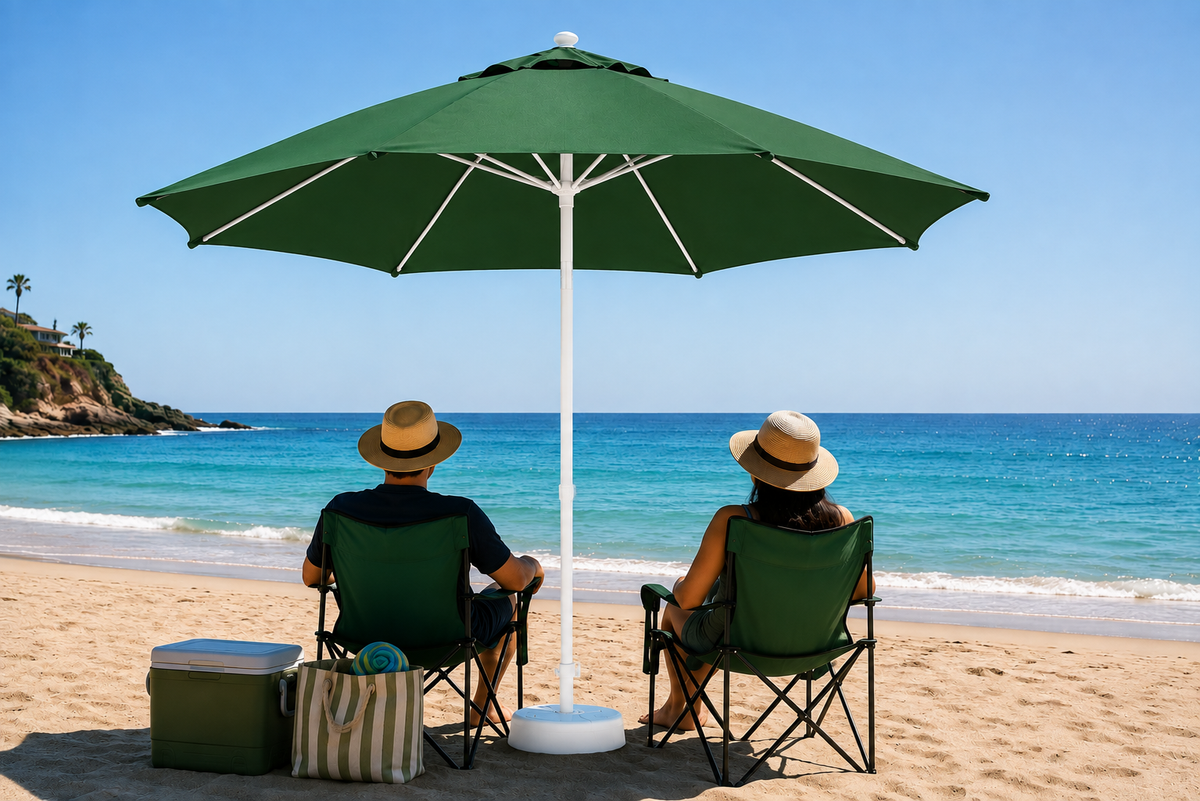 UVGS UM32-G 200cm Outdoor Shade Umbrella - Green