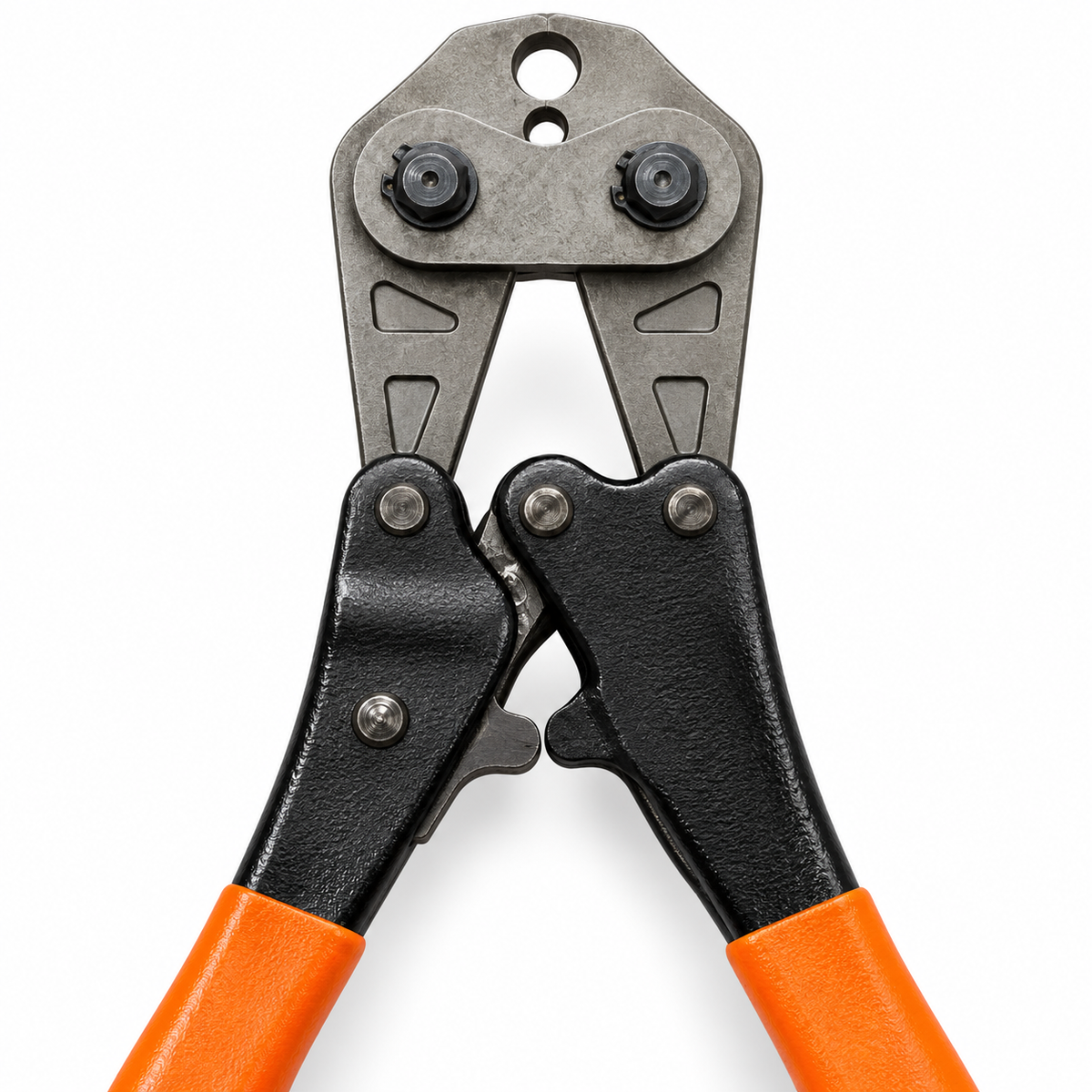 Nicopress 32-234 orange grip wire sleeve crimper - detail view