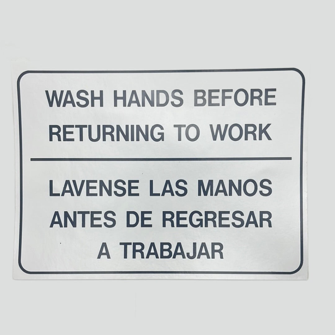 Wash Hand Decal