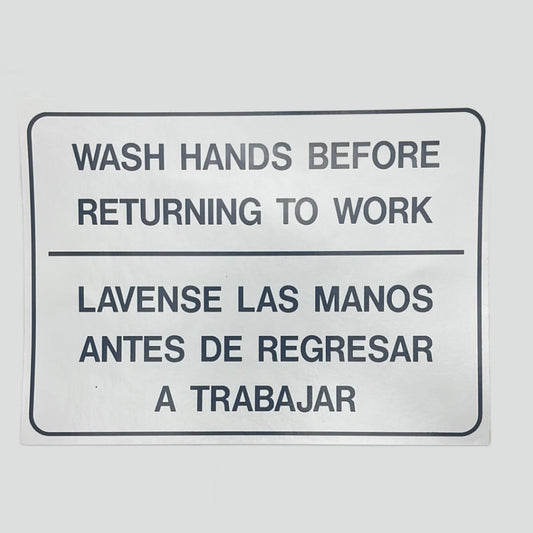 Wash Hand Decal