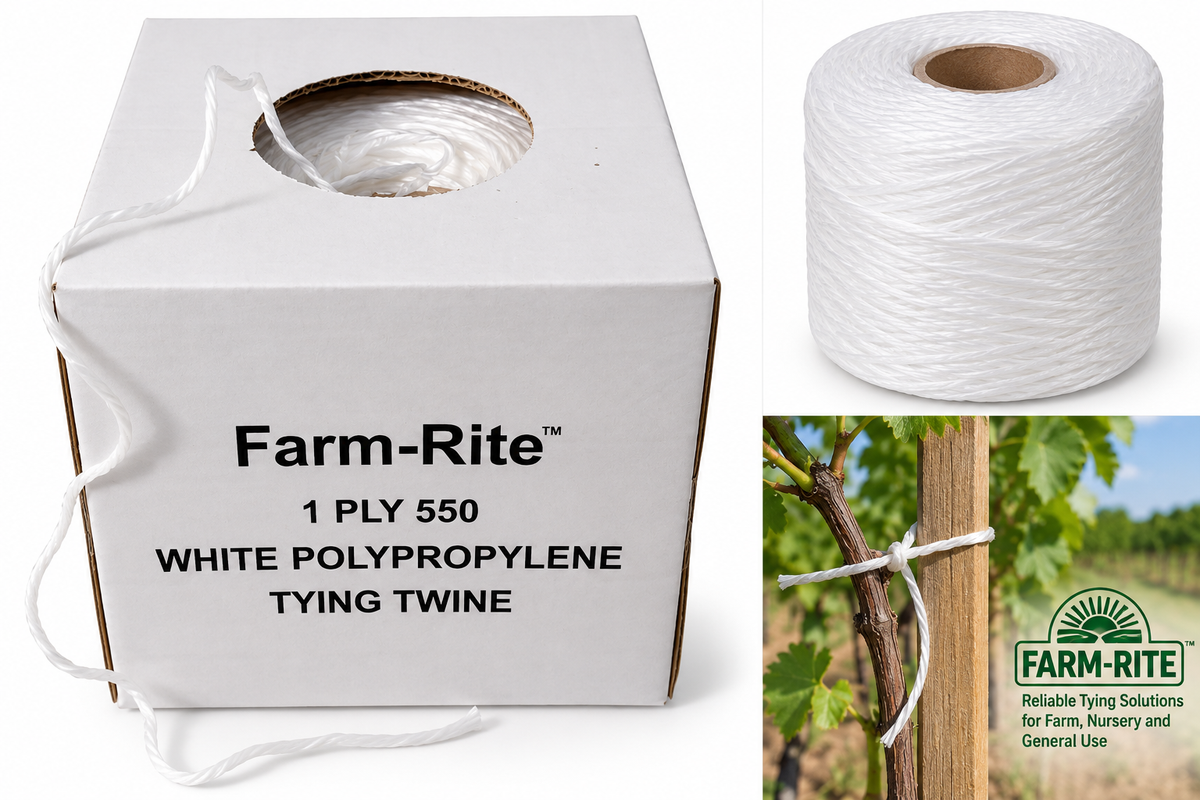 Farm-Rite 1-Ply 550 White Polypropylene Tying Twine - 1 Roll