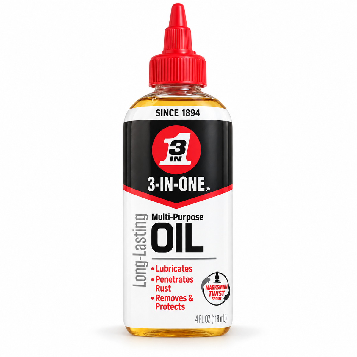 3-IN-ONE Multi-Purpose Oil 4 oz bottle with Marksman Twist Spout