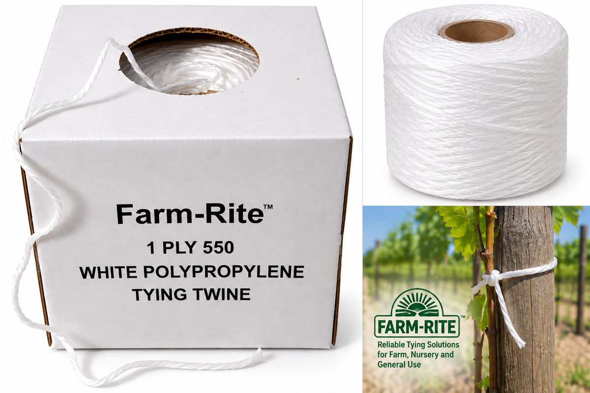 Farm-Rite 1-Ply 550 White Polypropylene Tying Twine - 1 Roll