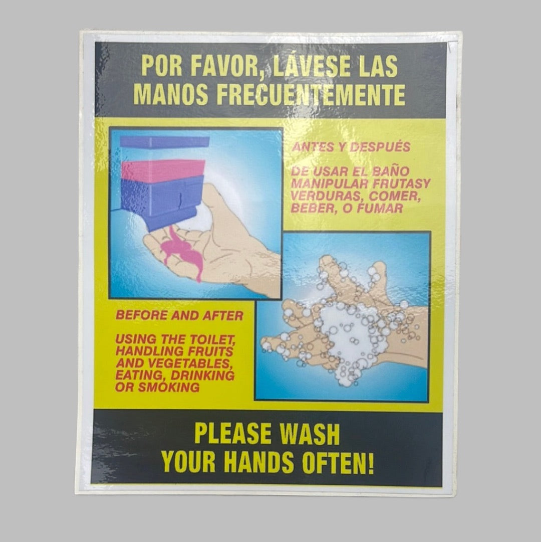 Please Wash Your Hands Decal