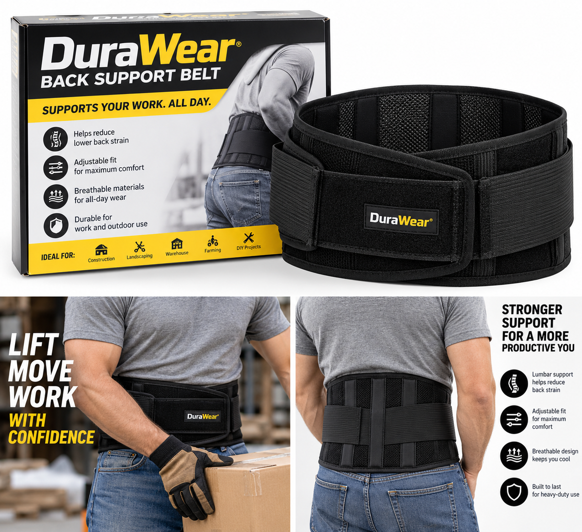 DuraWear Back Support Belt
