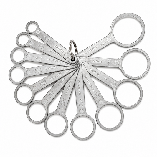 Aluminum Grape Sizing Ring Set - 7/16'' to 1-1/4