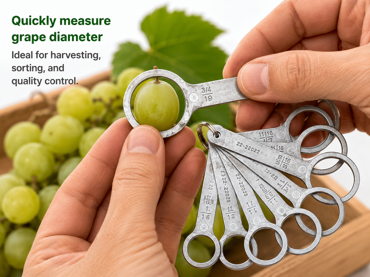 Aluminum Grape Sizing Ring Set - 7/16'' to 1-1/4