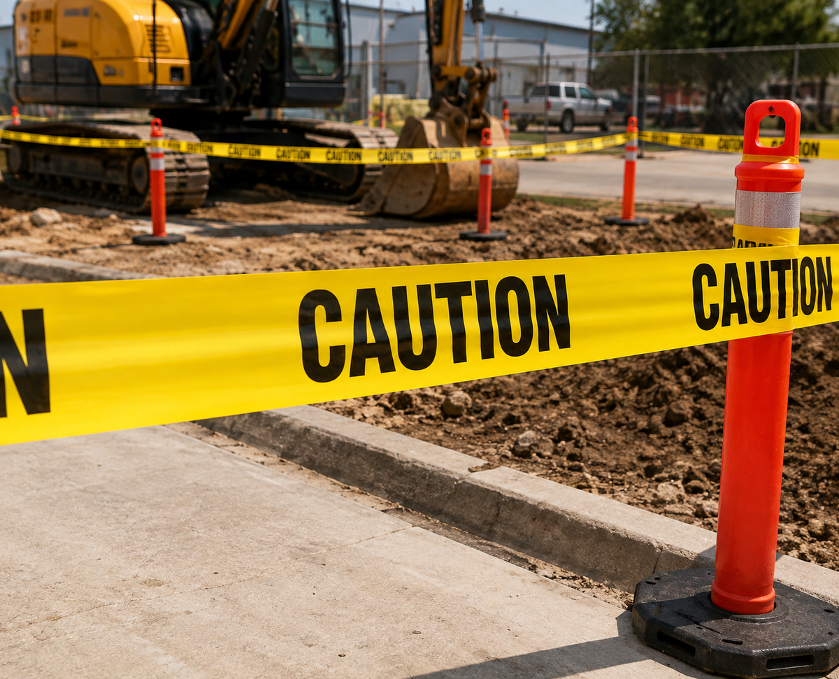 3" x 1000' Yellow Caution Tape - Non-Adhesive