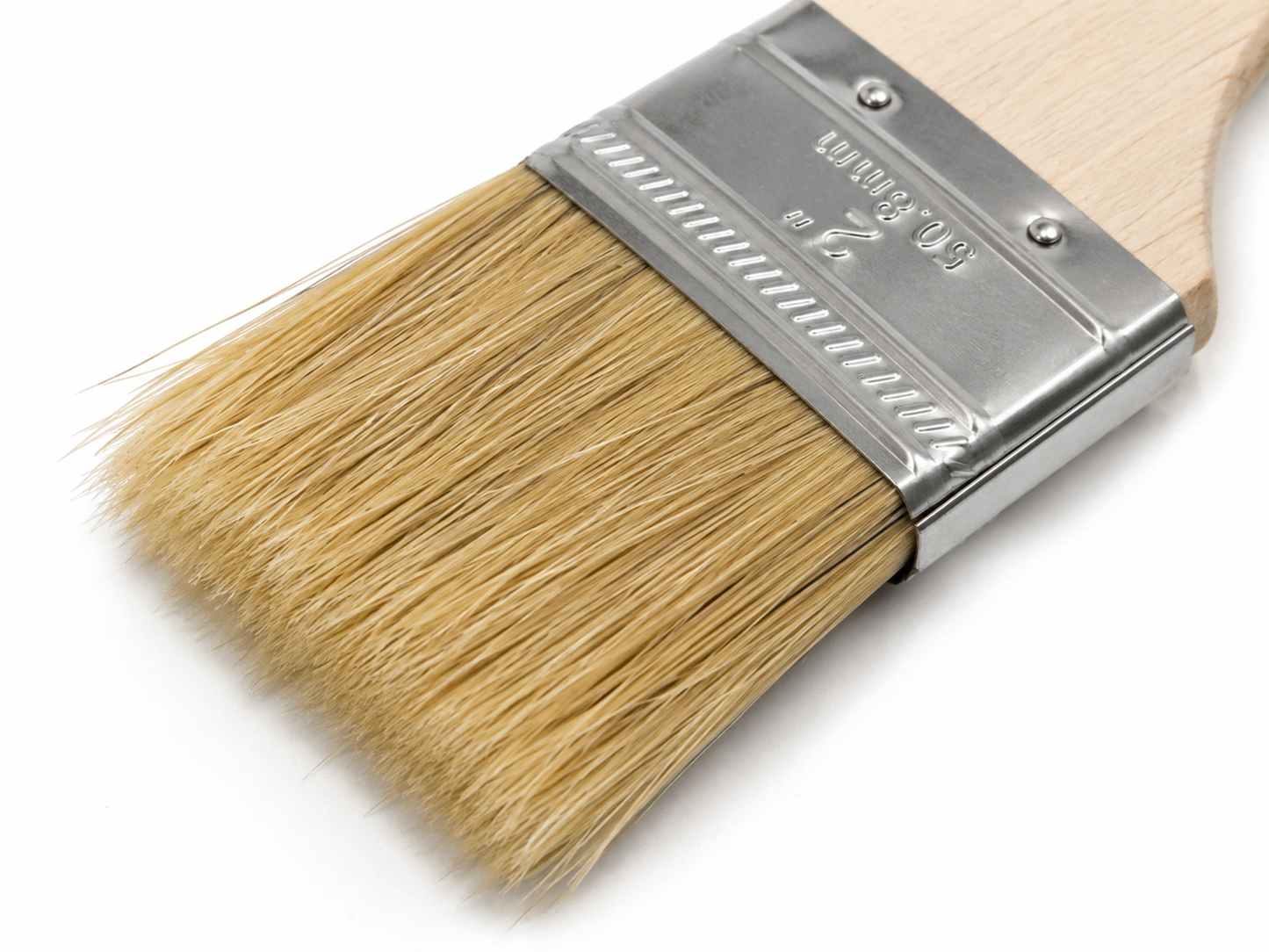 2'' Natural Bristle Paint Brush - Wood Handle