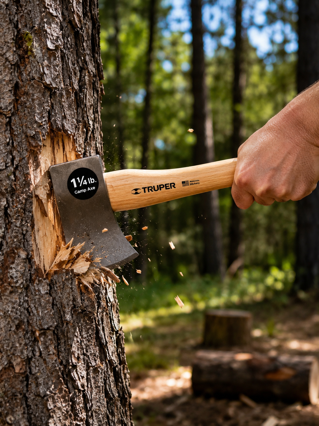 Truper 1-1/4 lb Camp Axe - 14''  Hickory Handle