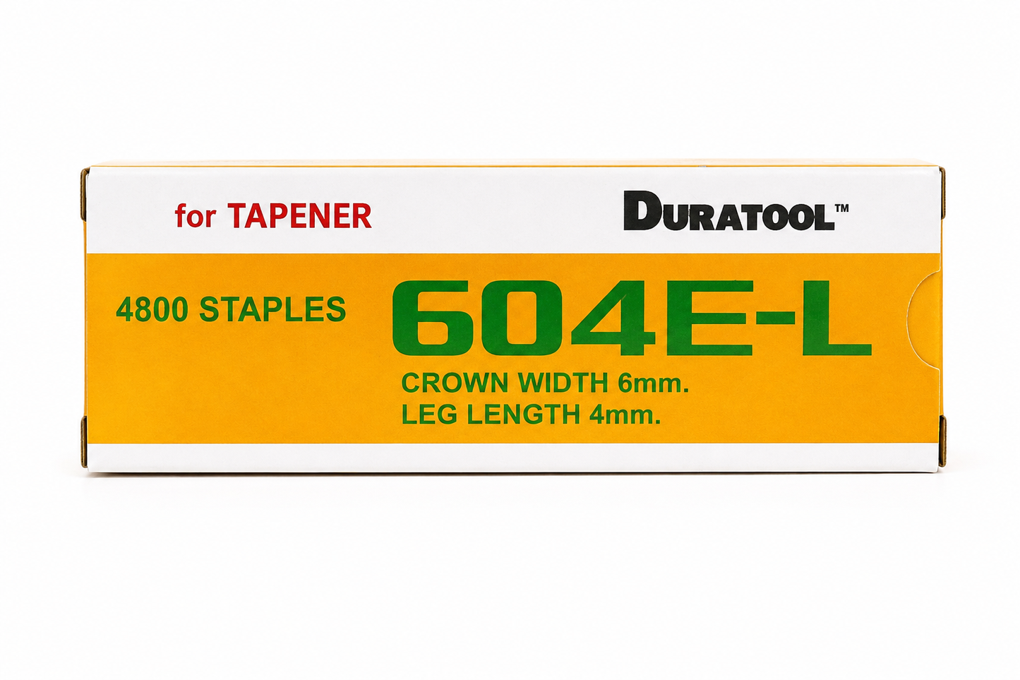 Duratool 604E-L Tapener Staples - 4,800 Count