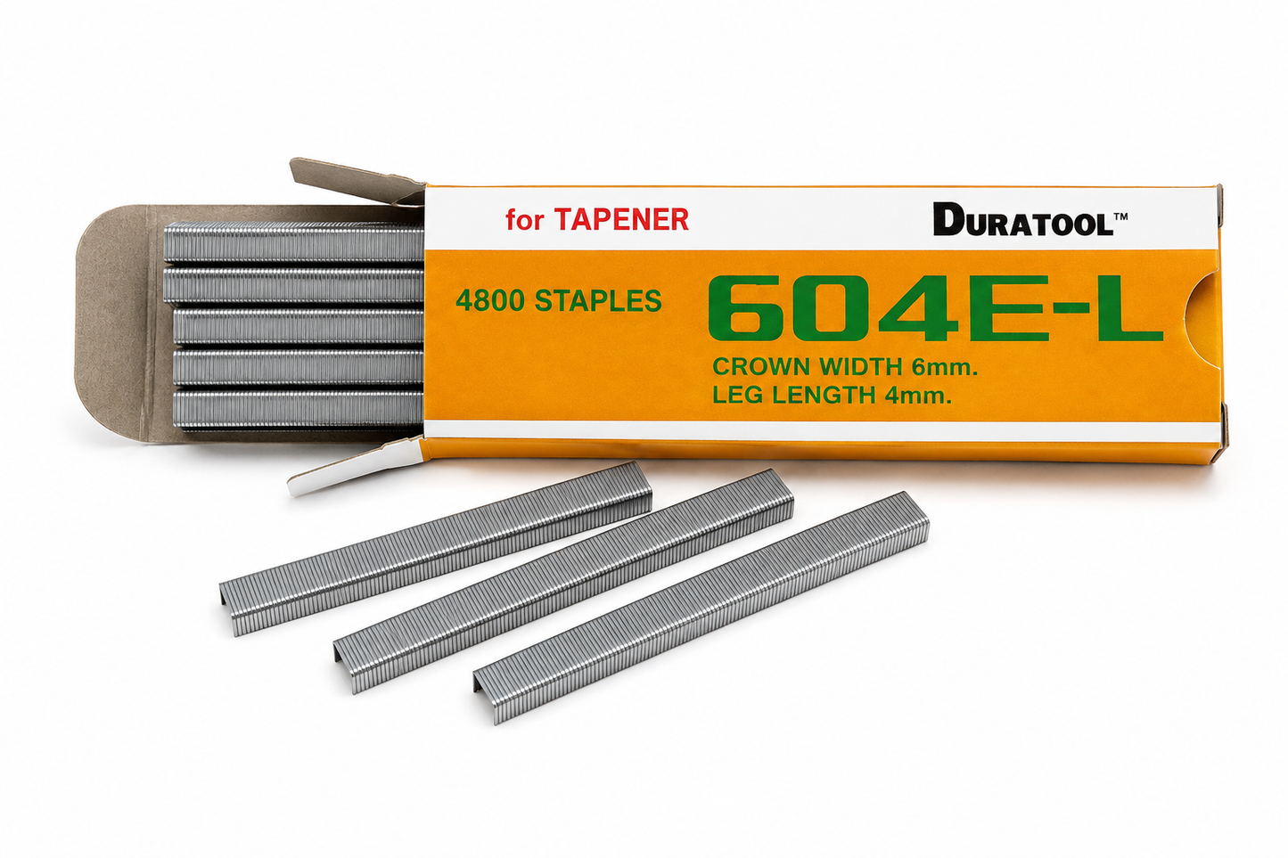 Duratool 604E-L Tapener Staples - 4,800 Count