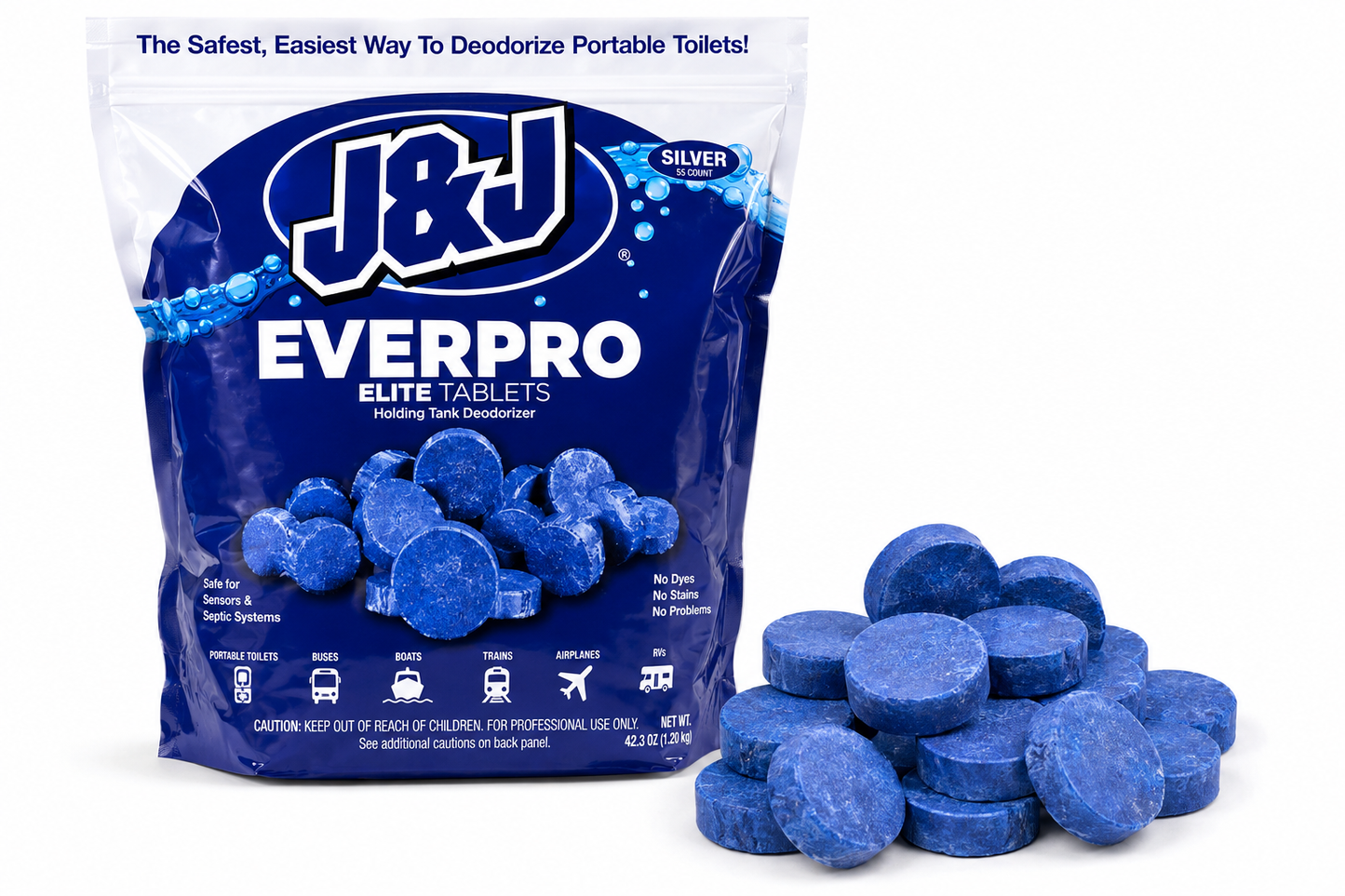 EverPro Silver Holding Tank Deodorant Tablets - 55 Count