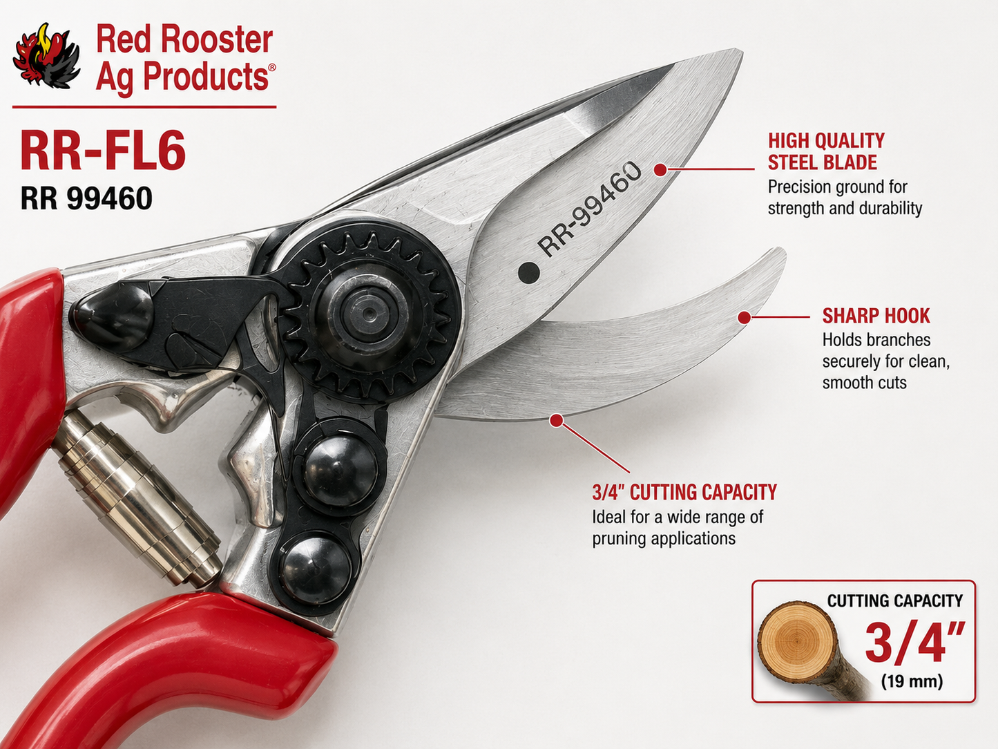 Tijeras de podar Red Rooster RR-FL6