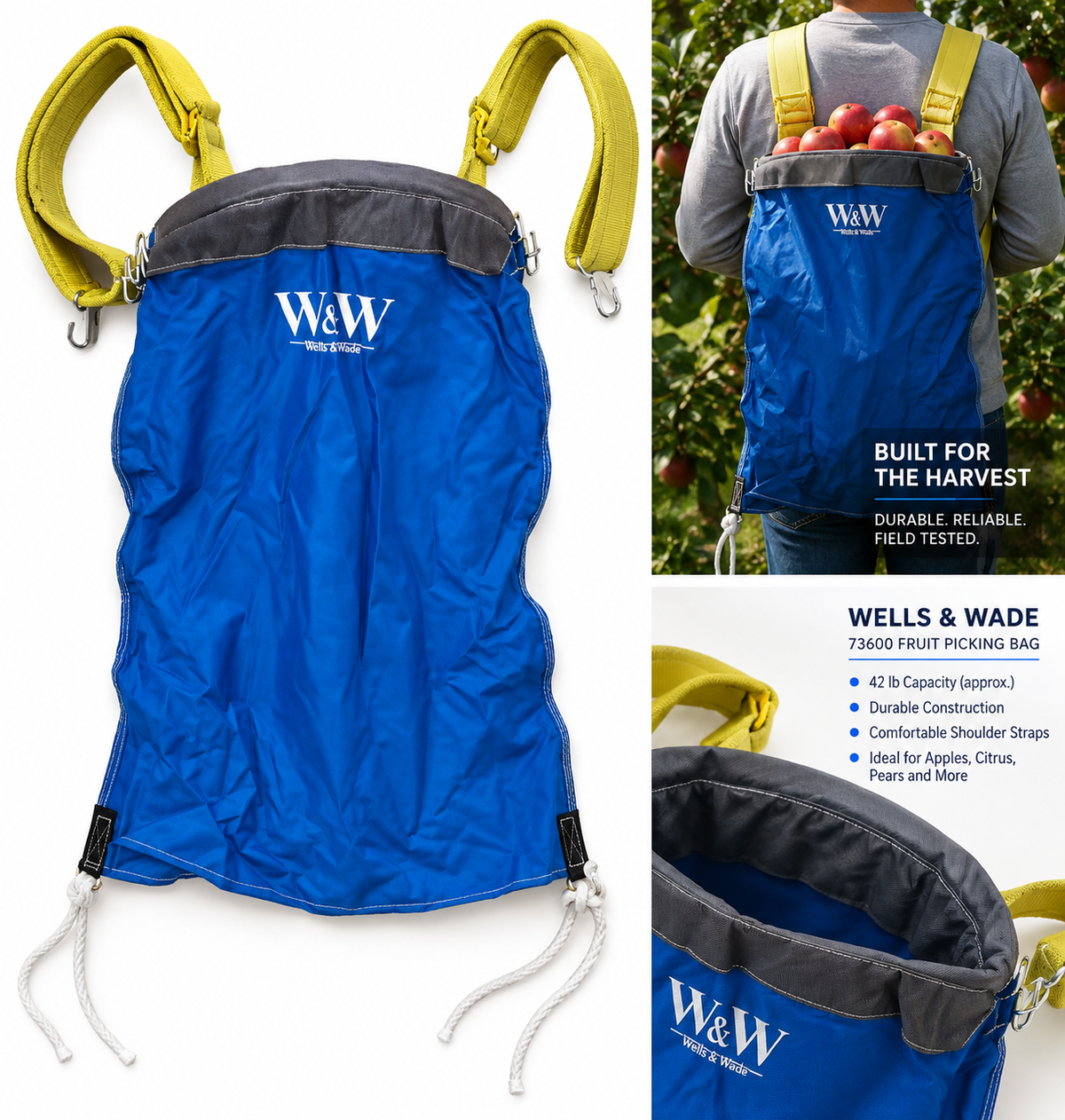 Wells & Wade Califronia Fruit Picking Bag 73600 - 42 Ib Capacity