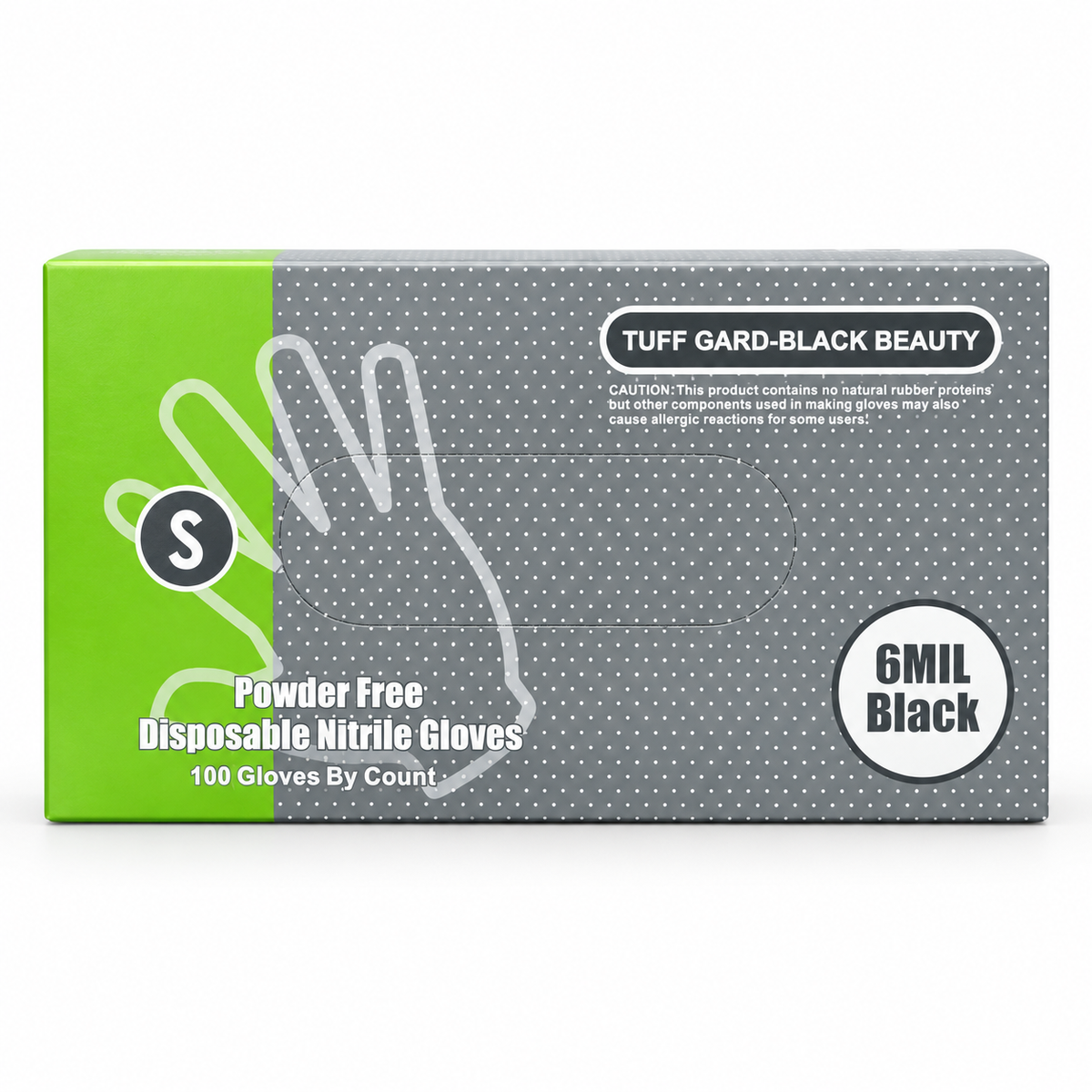 Tuff Gard Black Beauty 6 Mil Black Nitrile Gloves - Small, 100 Count