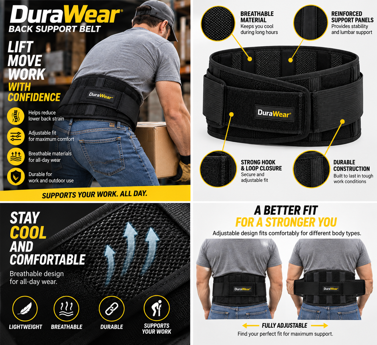 DuraWear Back Support Belt