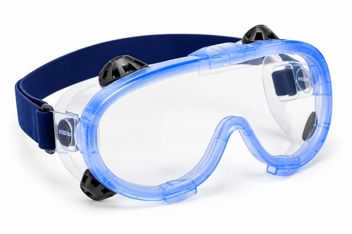 Clear Blue Frame Safety Glasses with Clear Anti-Fog Lens - 1790CAF