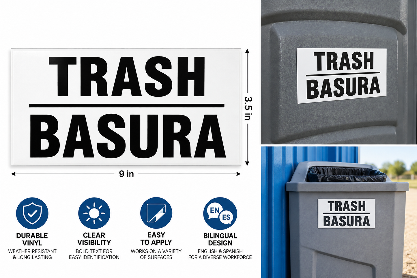 Trash / Basura Decal