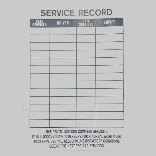 Service Record Decal