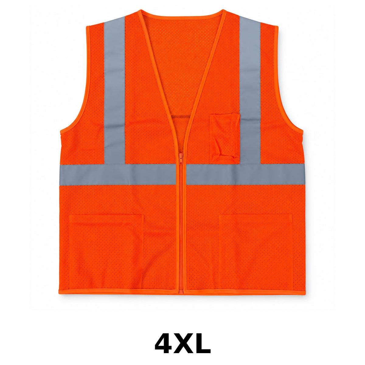 HiVizGard Orange Class 2 High-Visibility Mesh Safety Vest