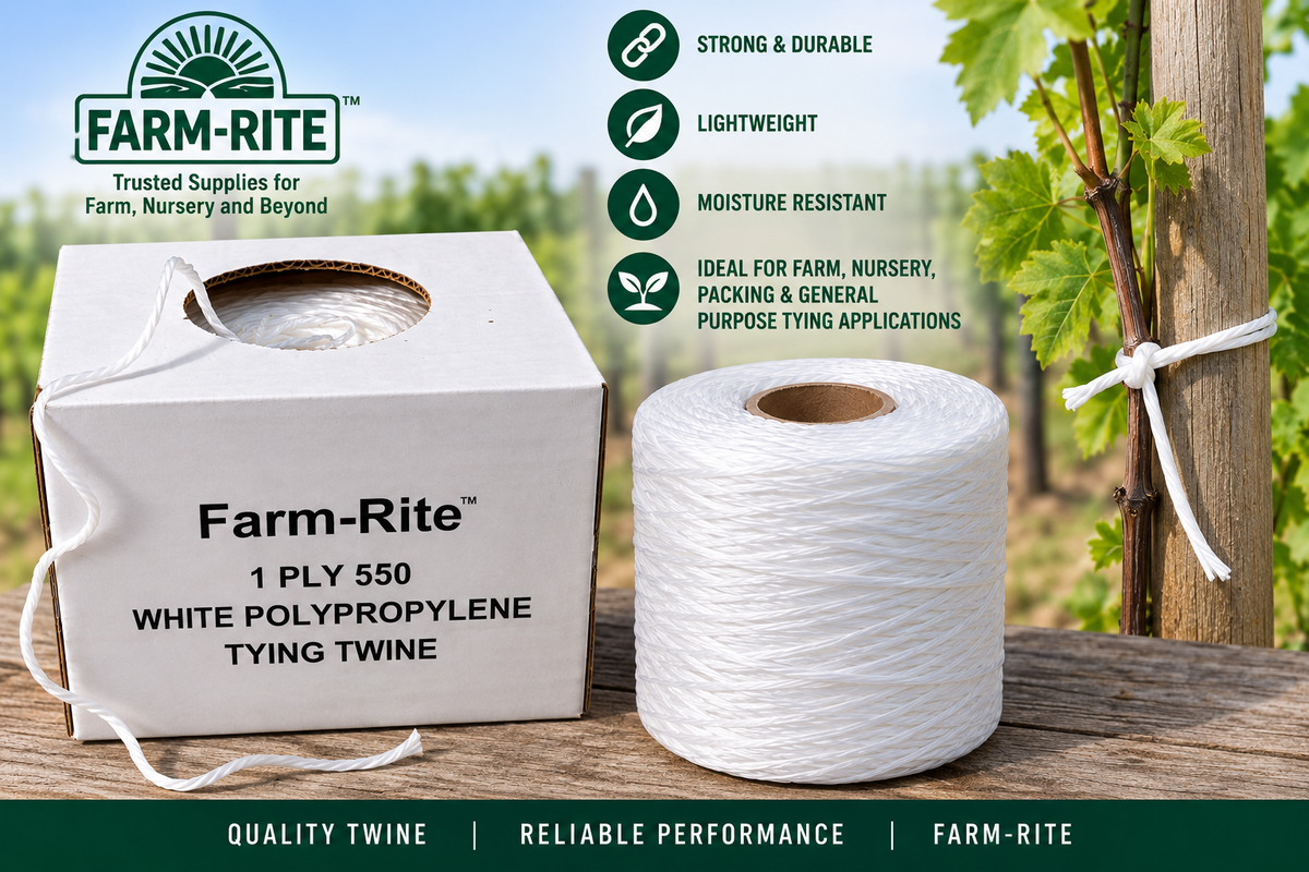 Farm-Rite 1-Ply 550 White Polypropylene Tying Twine - 1 Roll