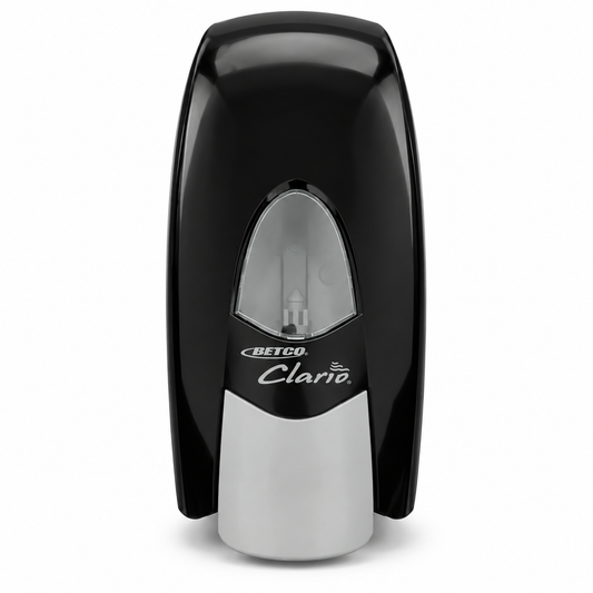 Betco Clario Manual Foam Soap Dispenser - Black Wall-Mount 1000 mL