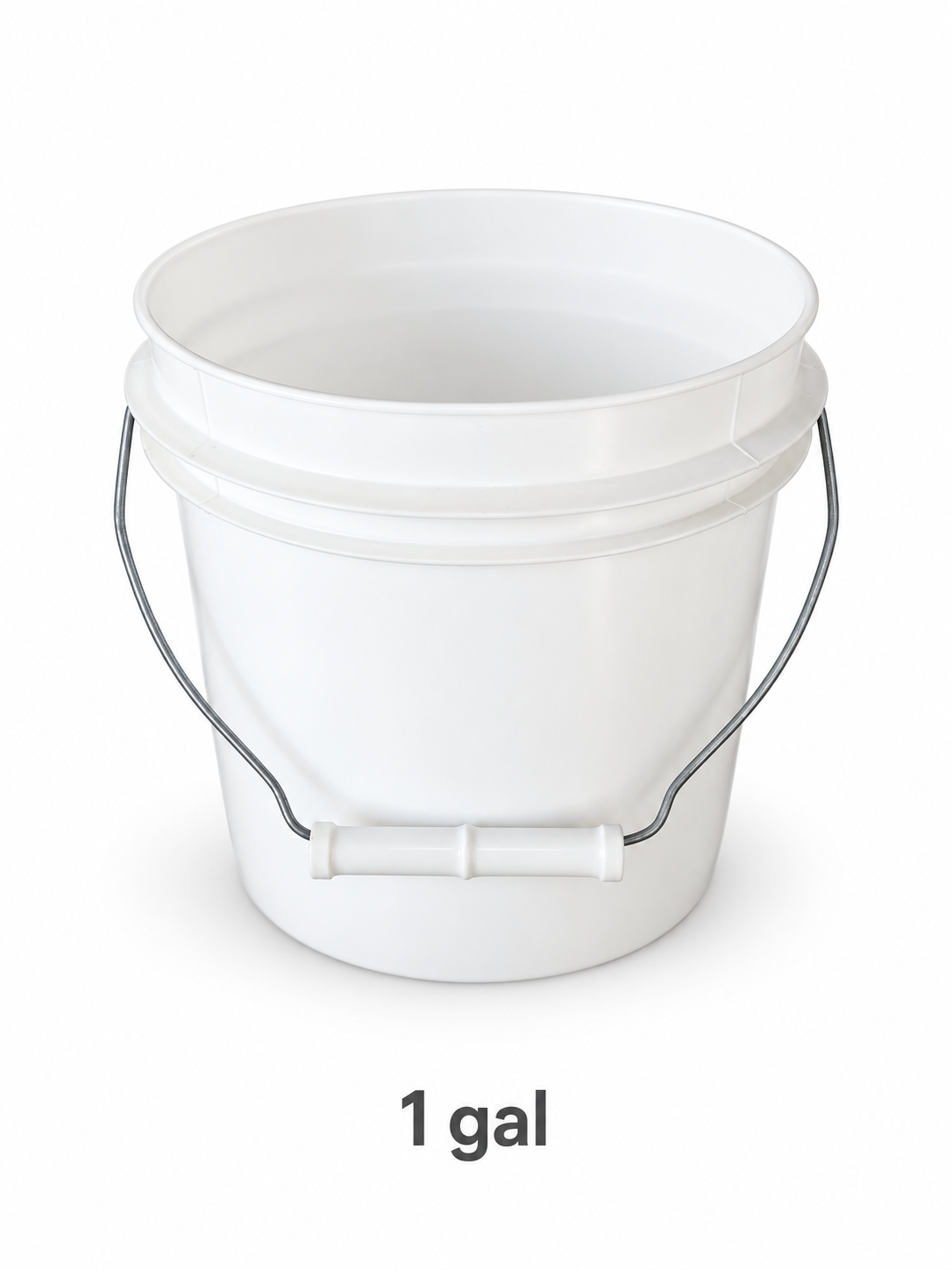 White blueberry picking bucket, 1 gallon, on white background
