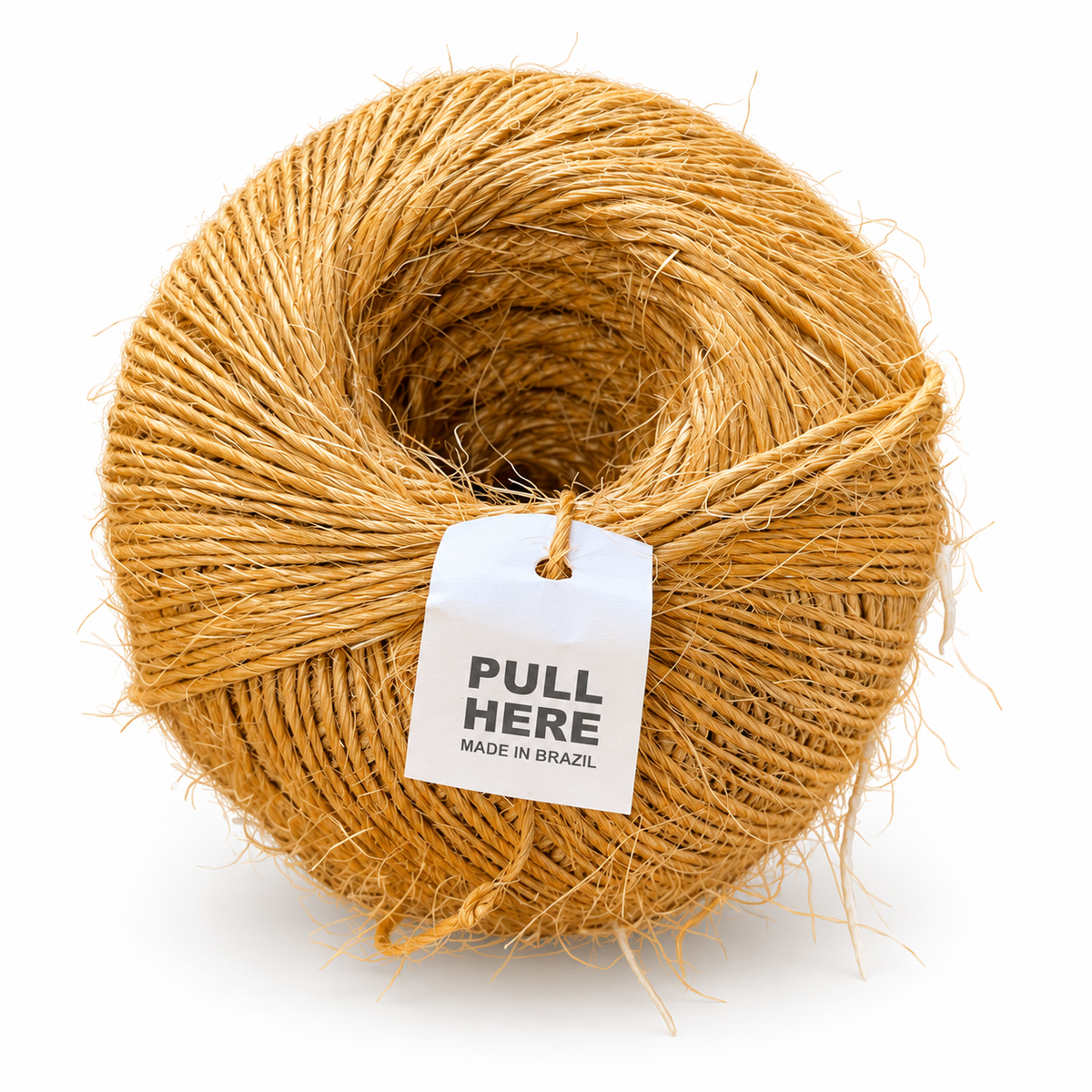 Brazilian sisal binder twine 5 lb roll on white background