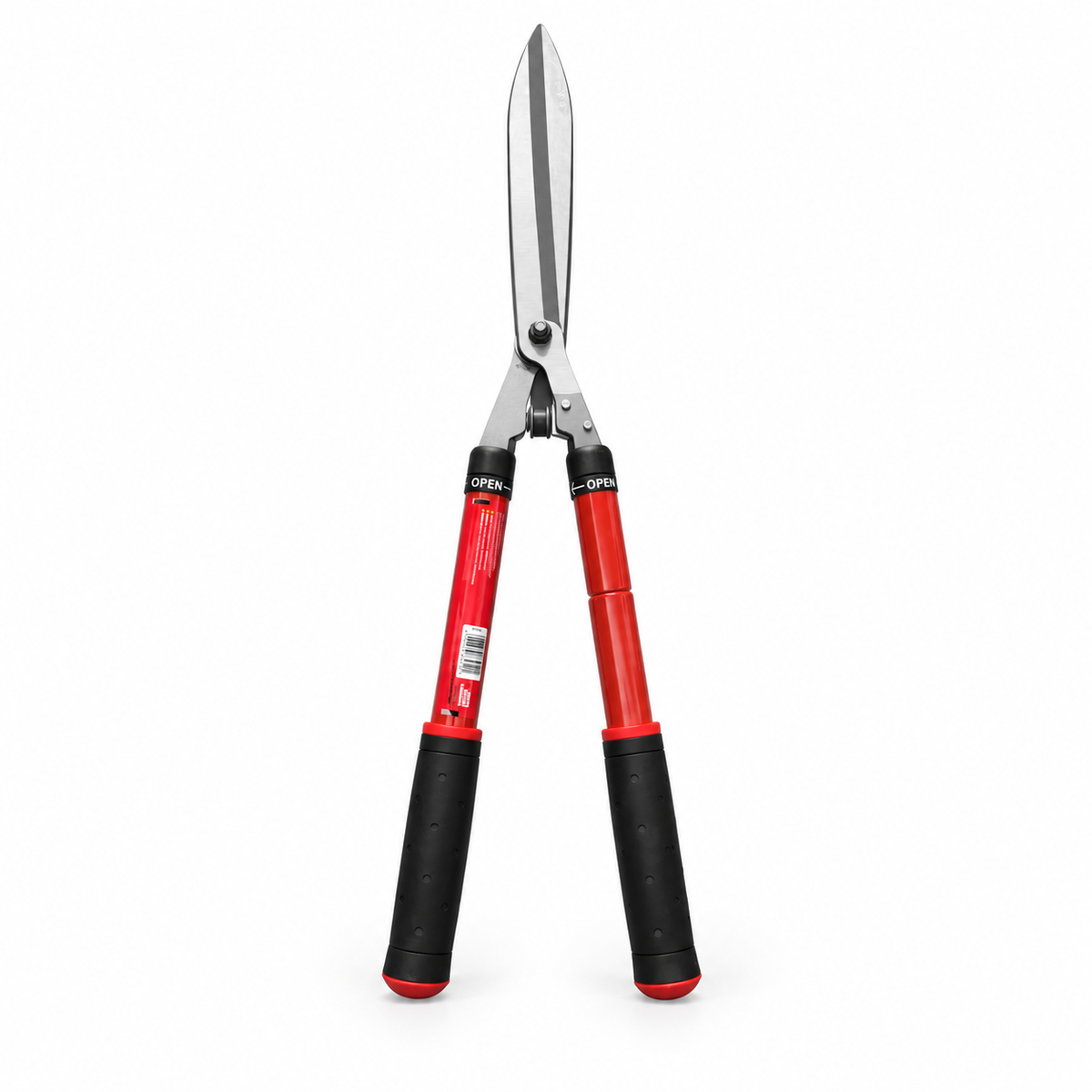 Corona HS 3950 hedge shears rear view with retracted handles on white background