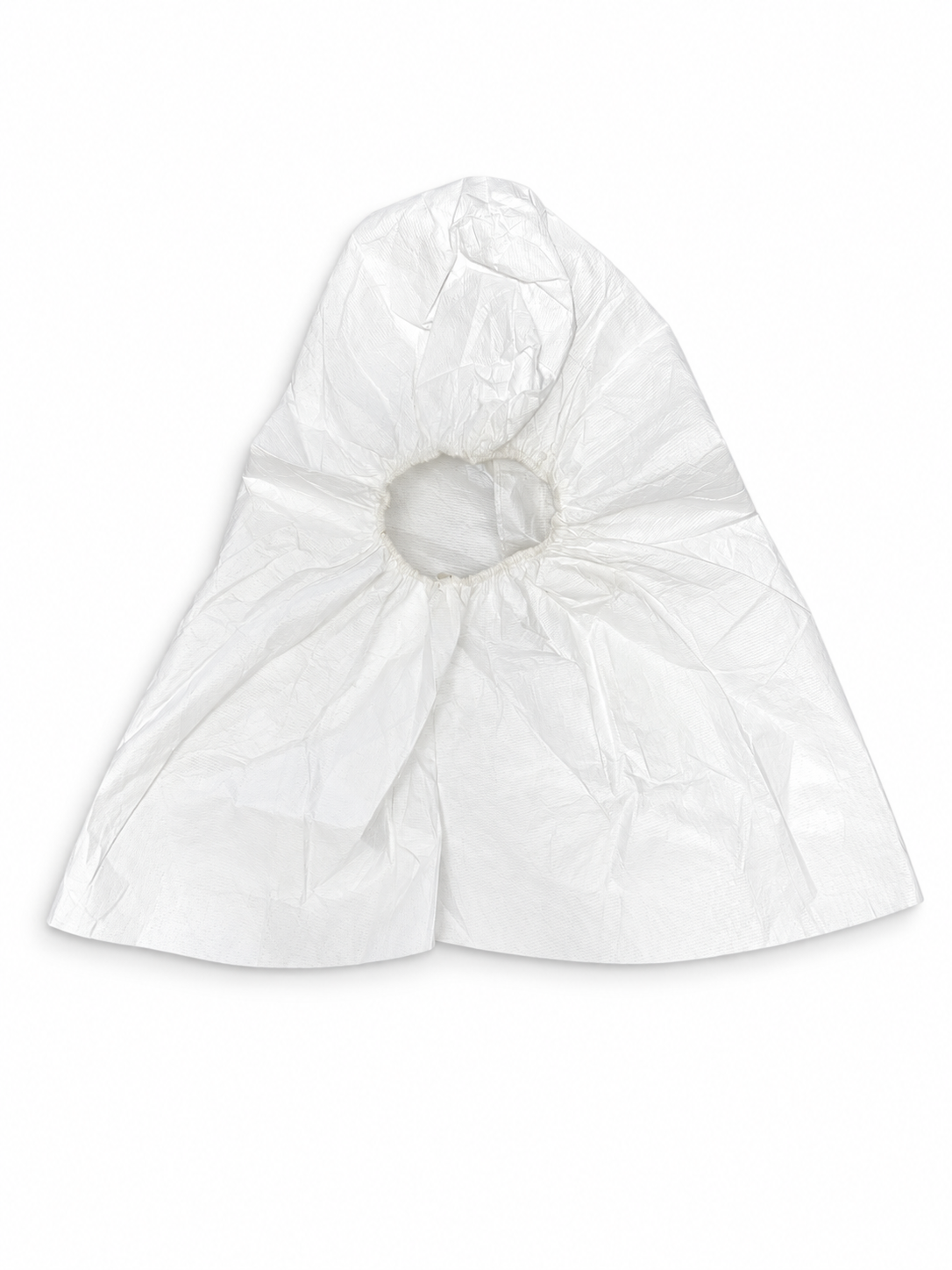 DuPont Tyvek 400 white hood with gathered face opening and shoulder drape