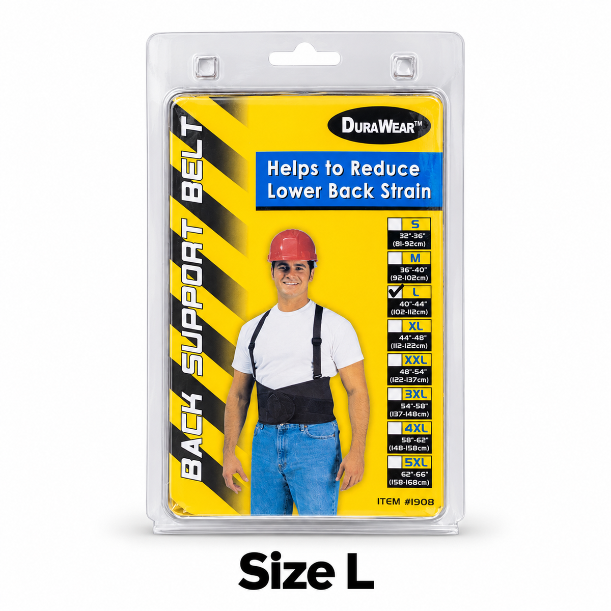 DuraWear back support belt size L
