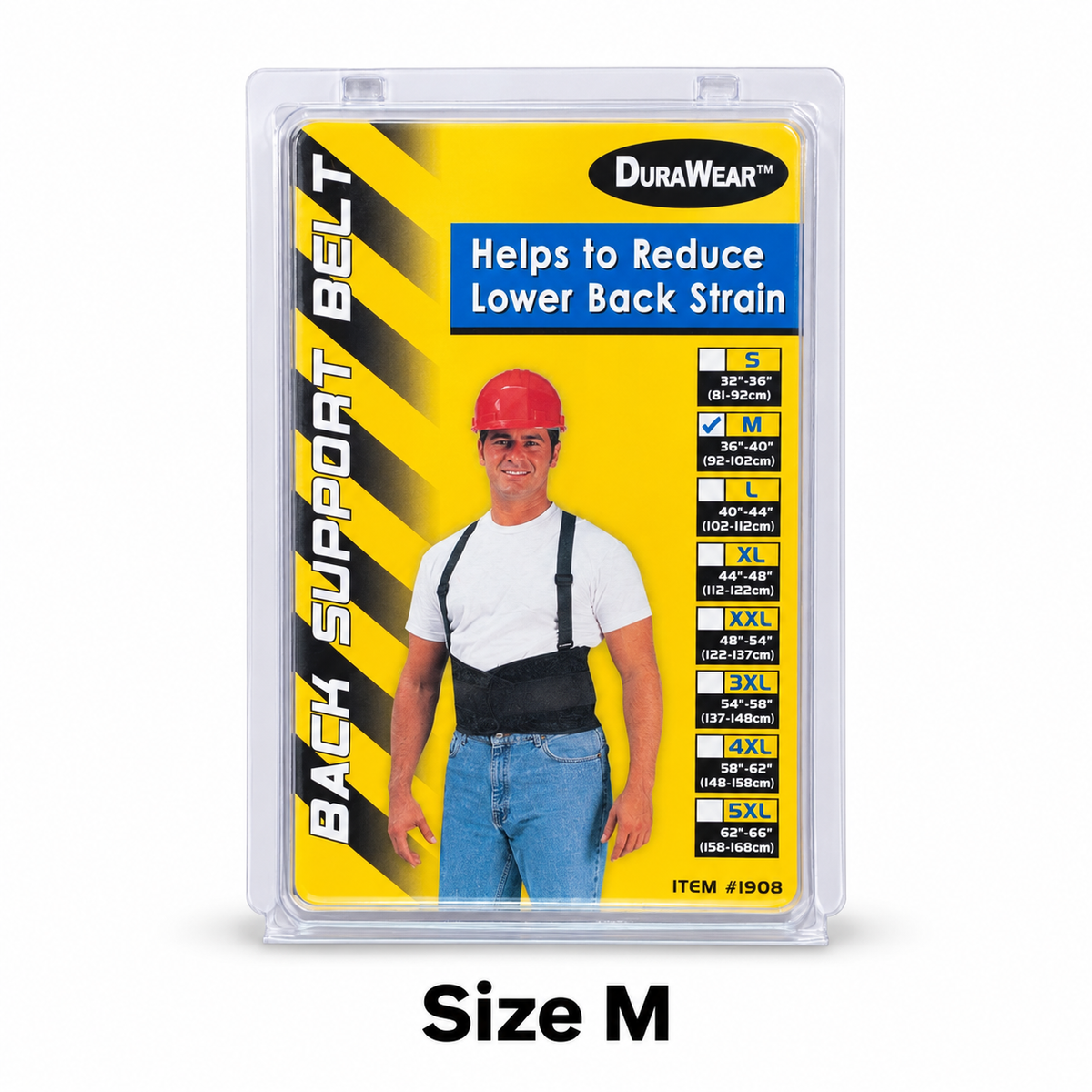 DuraWear back support belt size M, 36–40 inch waist