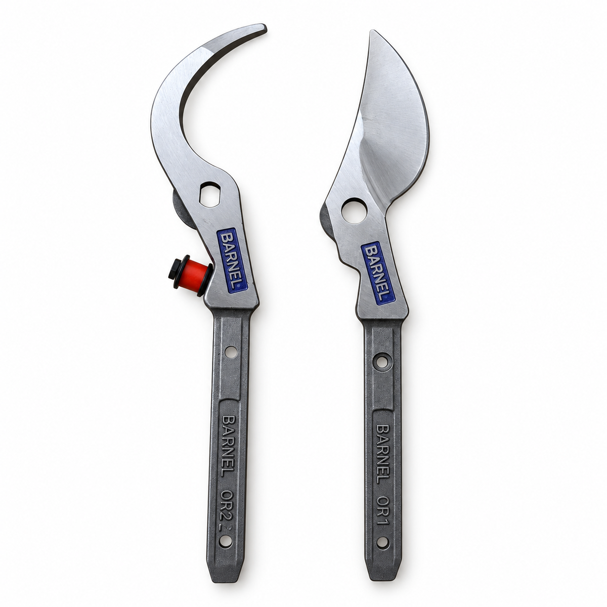 Barnel OR2 hook and OR1 blade replacement parts on white background; sold individually