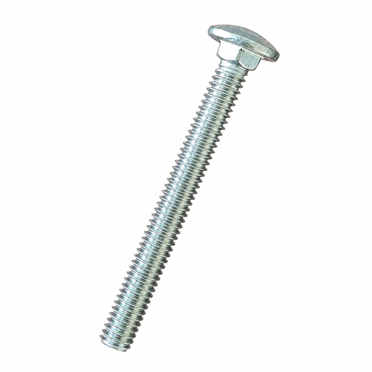 Hillman stainless steel carriage bolt 1/4-20 x 2-1/2 inches on white background
