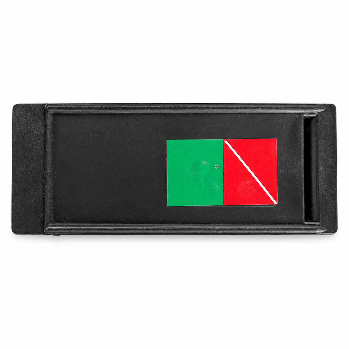 Portable Toilet Door Slide Latch with Red/Green Indicator – PN 1090 — product on white background