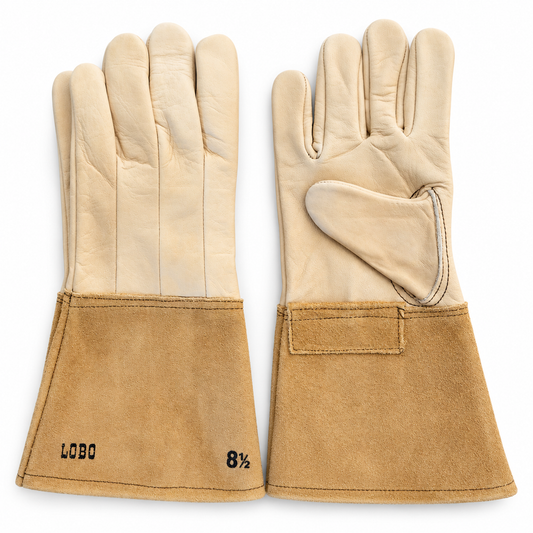 Lobo leather gauntlet gloves size 8.5
