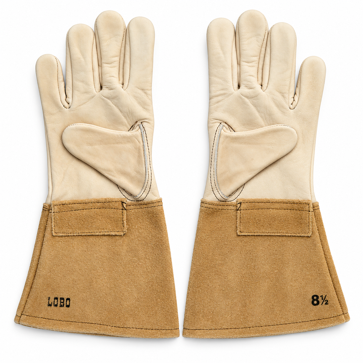Lobo leather gauntlet gloves size 8.5