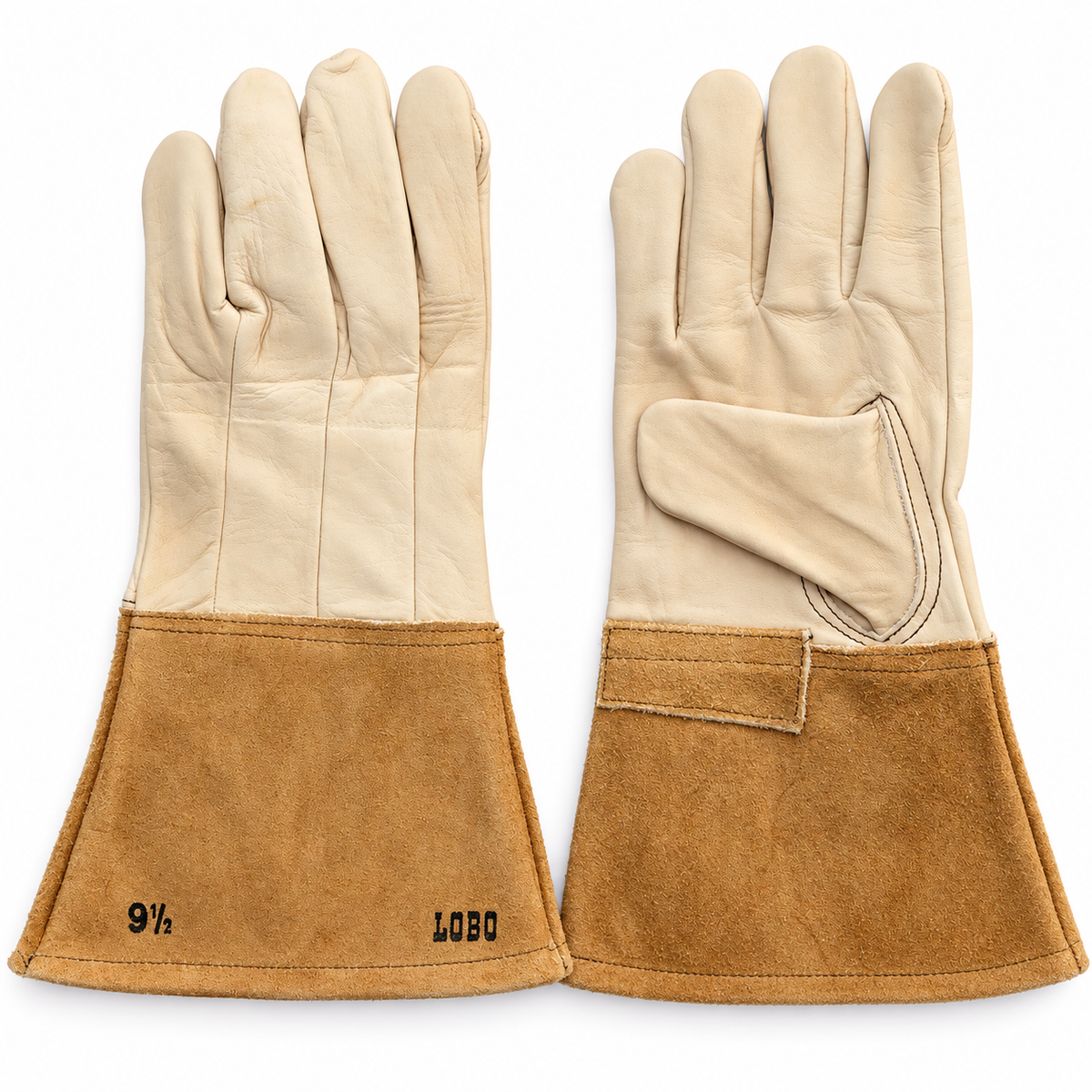 Lobo leather gauntlet gloves size 9.5