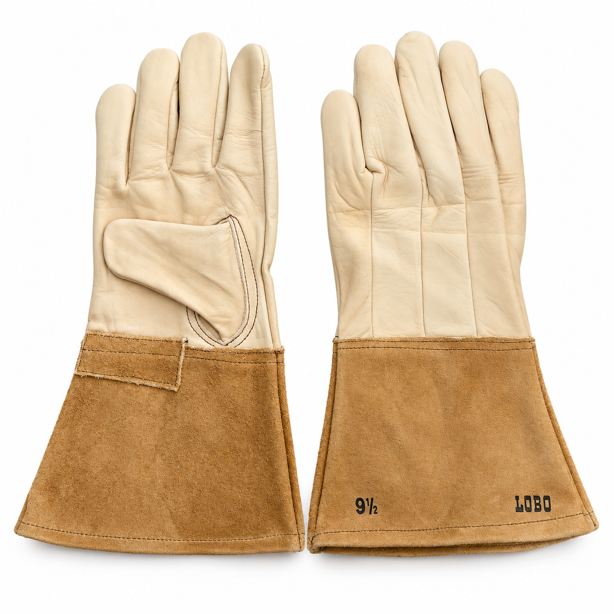 Lobo leather gauntlet gloves size 9.5