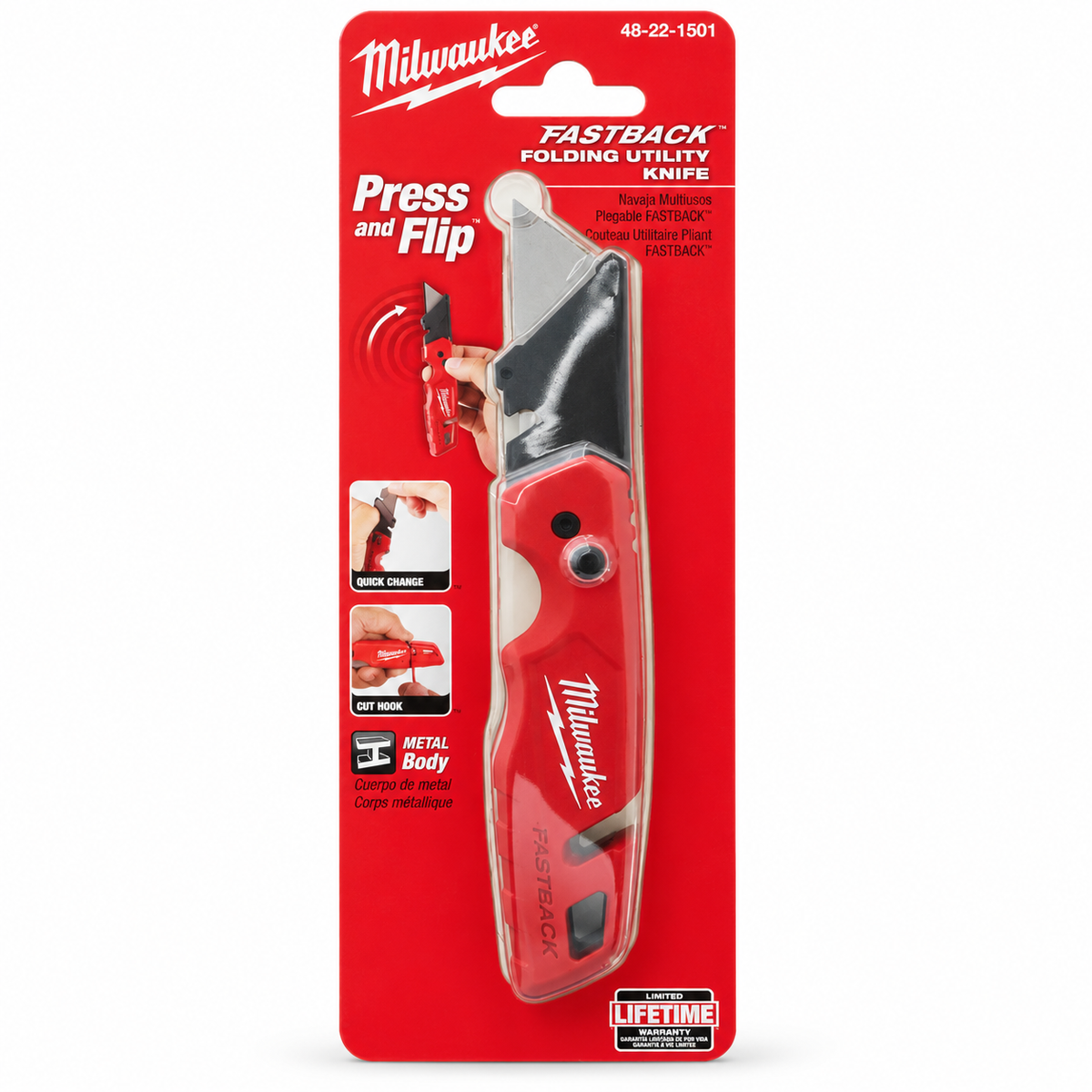Milwaukee FASTBACK 48-22-1501 in original retail packaging