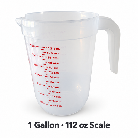 Red Rooster measuring pitcher - 1 Gallon · 112 oz Scale
