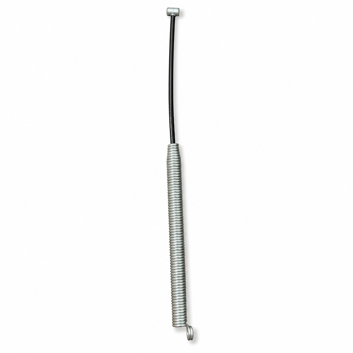 Short spring and cable on white background - view 1