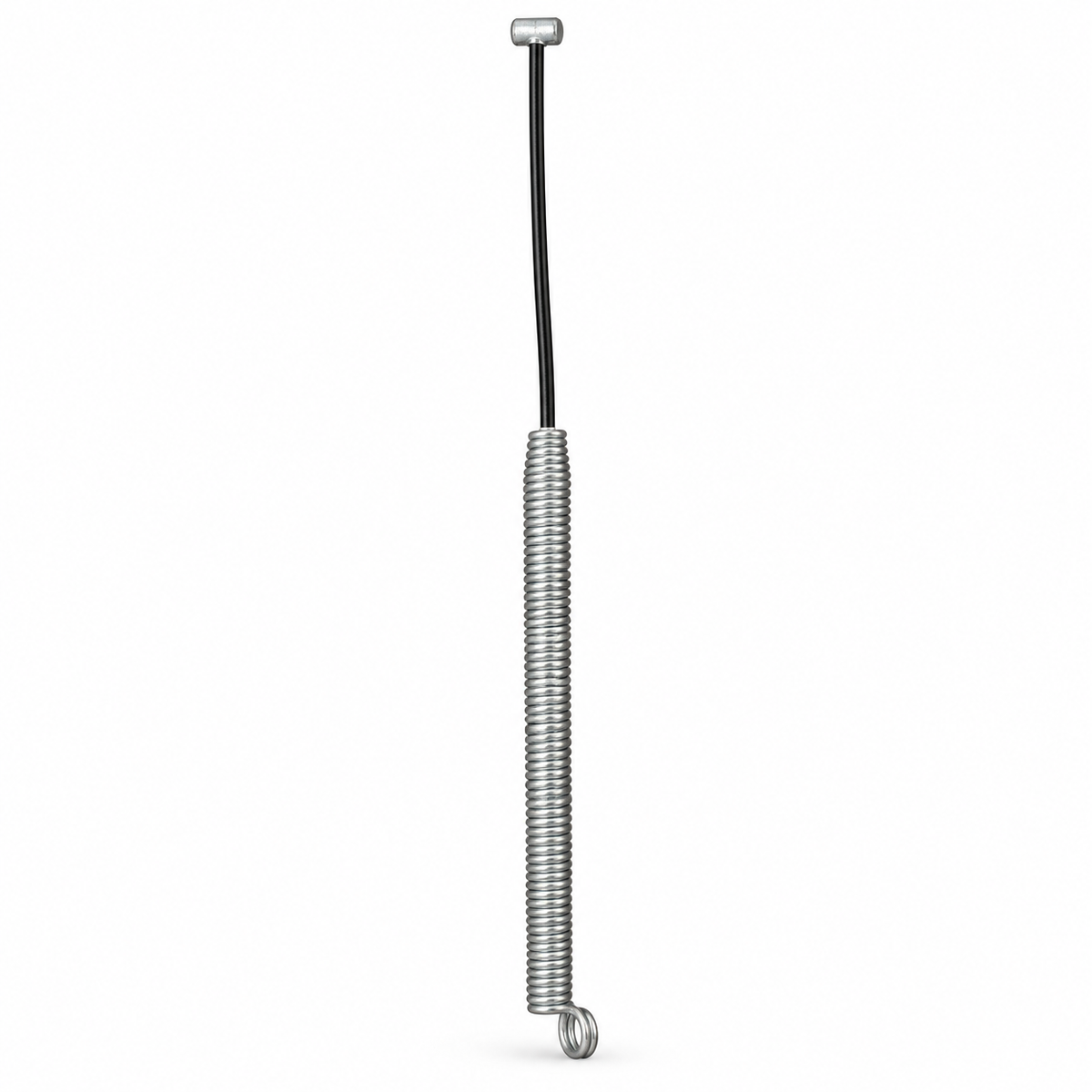 Short spring and cable on white background - view 3