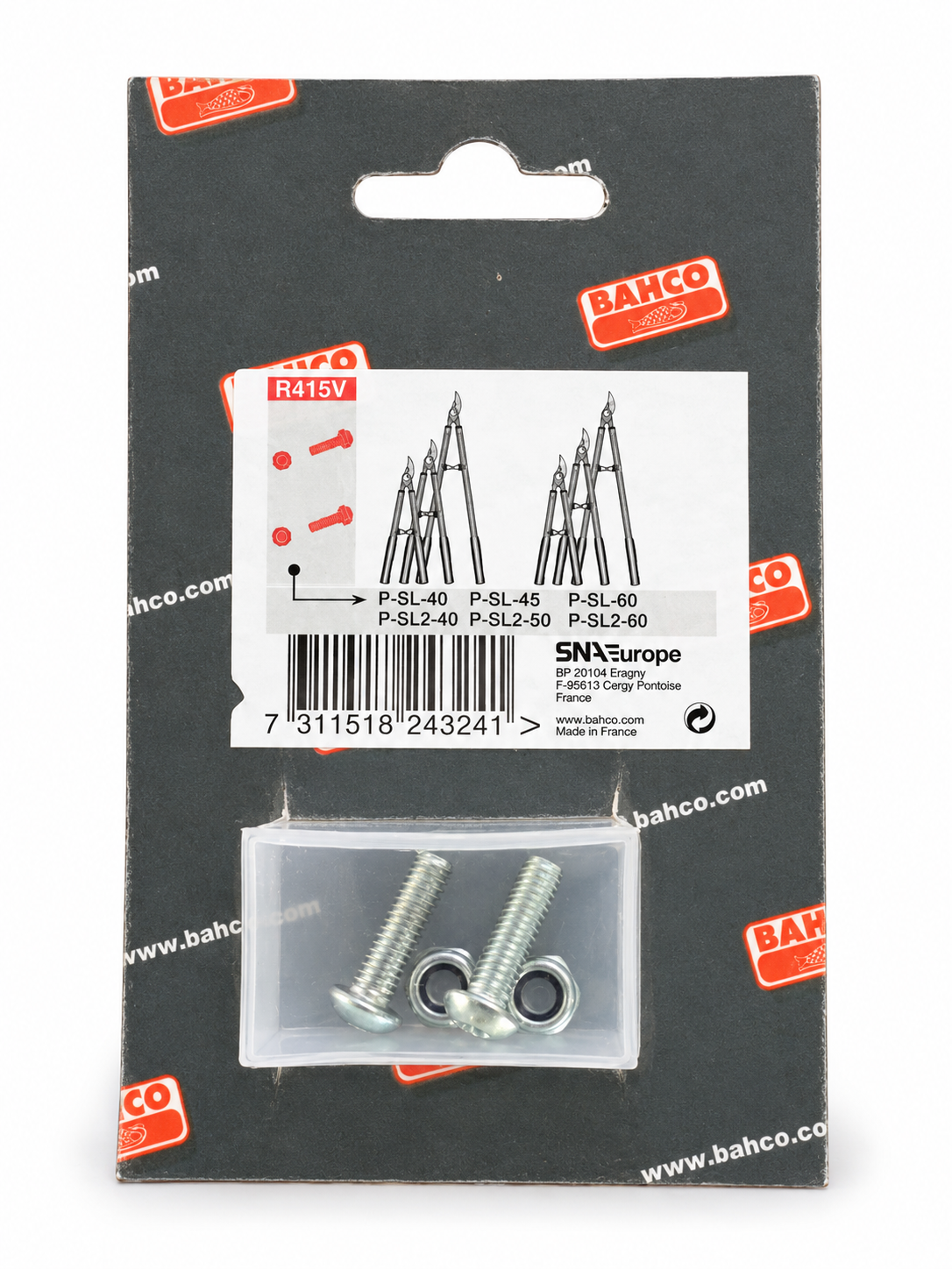 Bahco R415V Replacement Handle Bolt Set for P-SL / P-SL2 Loppers — packaging or alternate view