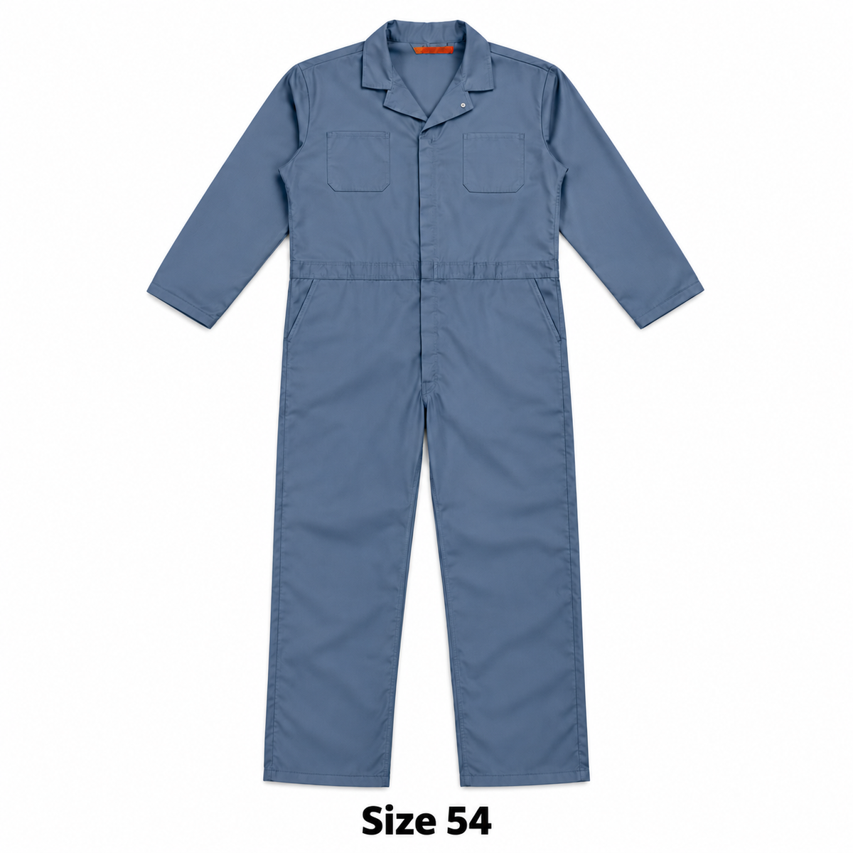 Red Kap CT10 blue-gray coverall with Size 54 caption on white background