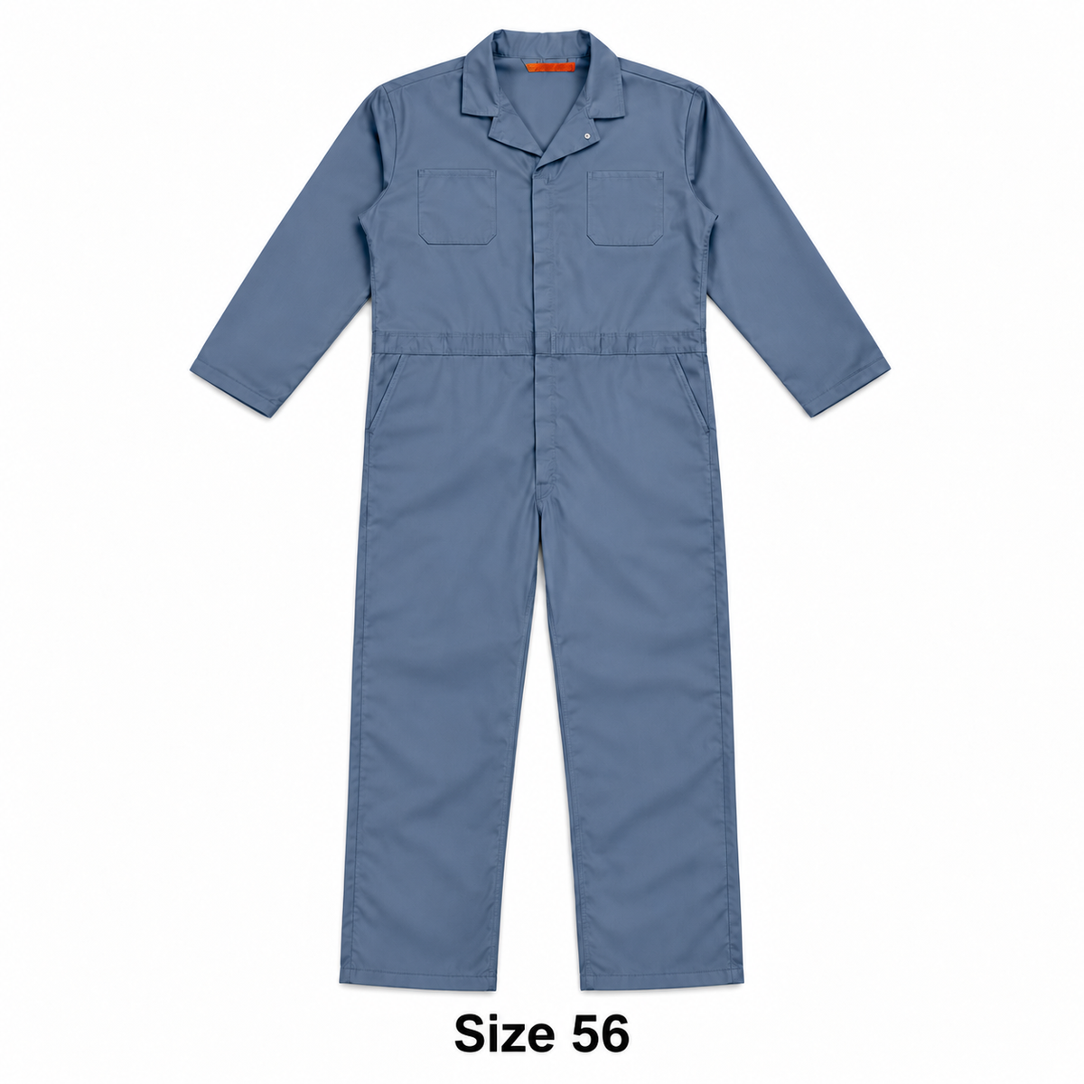 Red Kap CT10 blue-gray coverall with Size 56 caption on white background