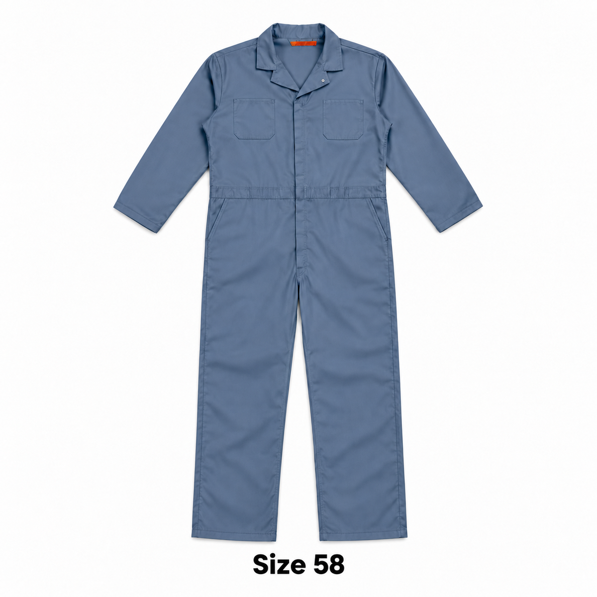 Red Kap CT10 blue-gray coverall with Size 58 caption on white background