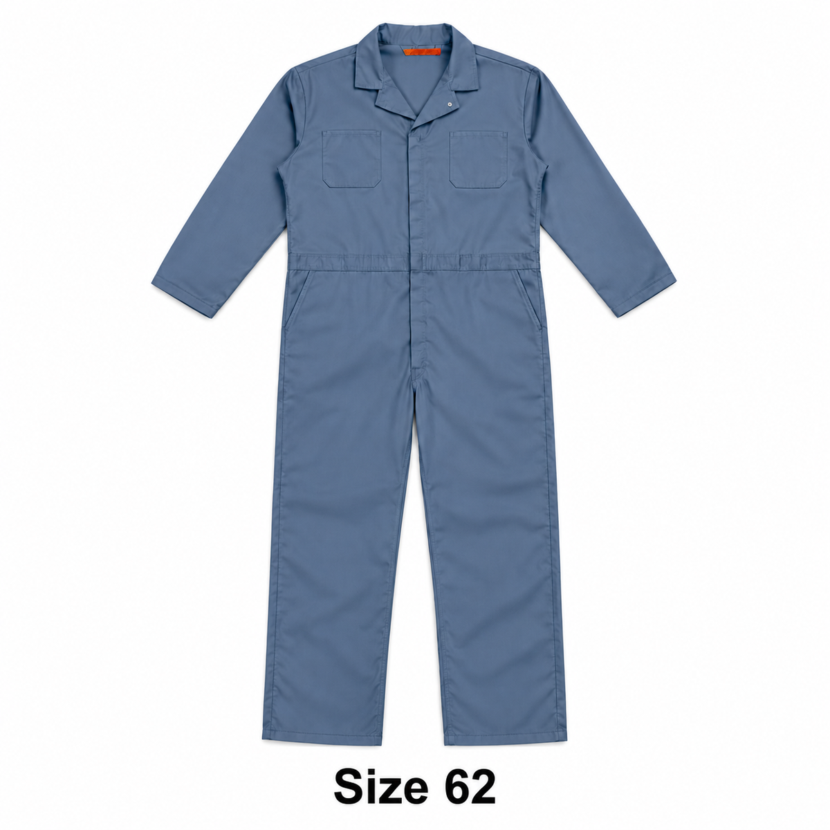 Red Kap CT10 blue-gray coverall with Size 62 caption on white background